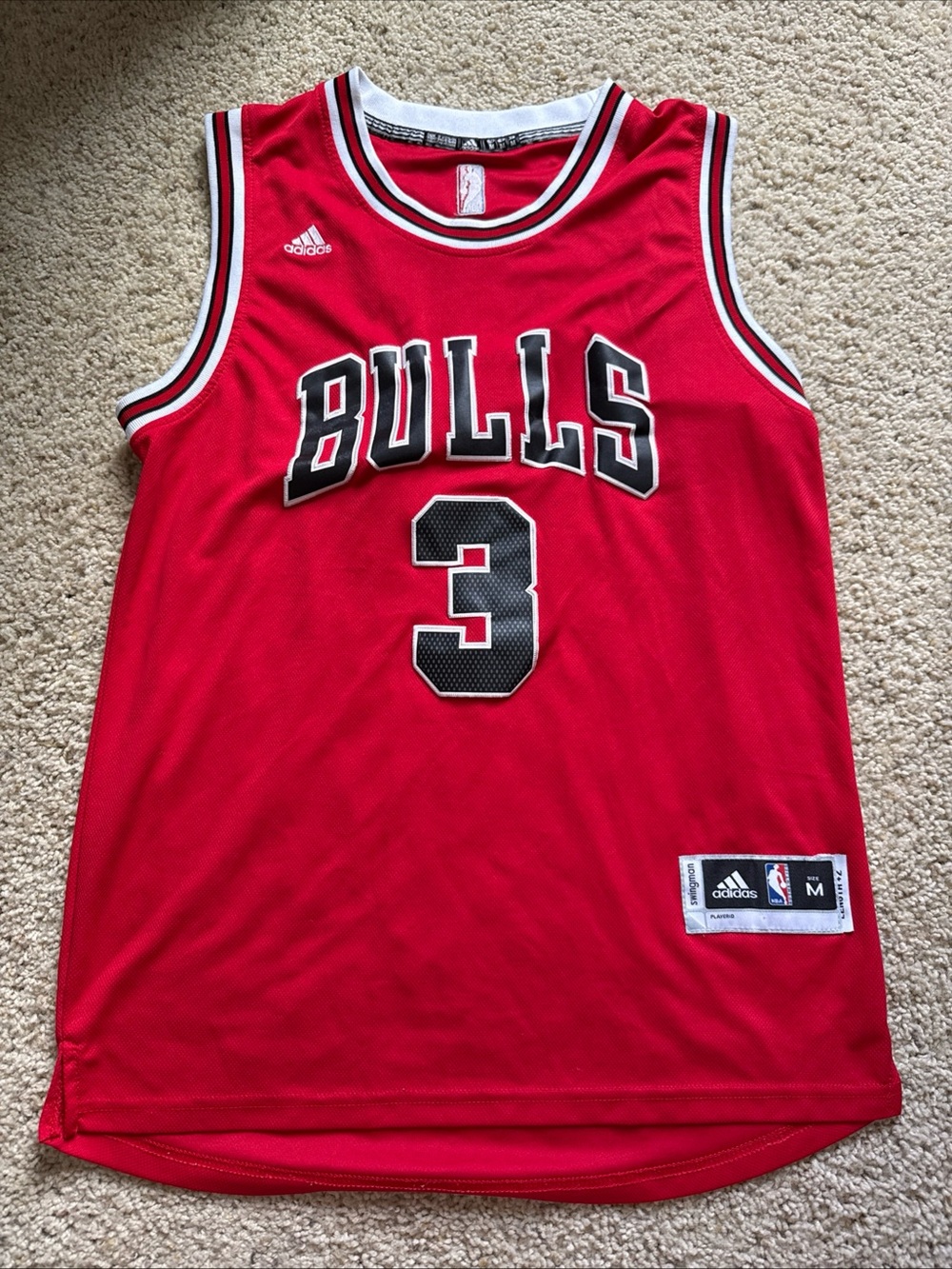Adidas Dwyane Wade Chicago Bulls Basketball Jersey Sz M